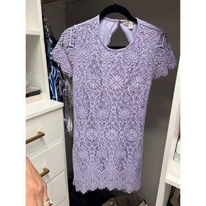 Francesca’s Purple Lilac Lace Mini Dress Miami Cap Sleeve size XS